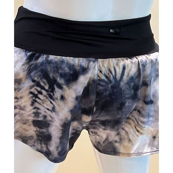 Nike NESSC331 001 Women's Sz Large Black Tie Dye Lined Swim Shorts $58+ - Picture 9 of 9